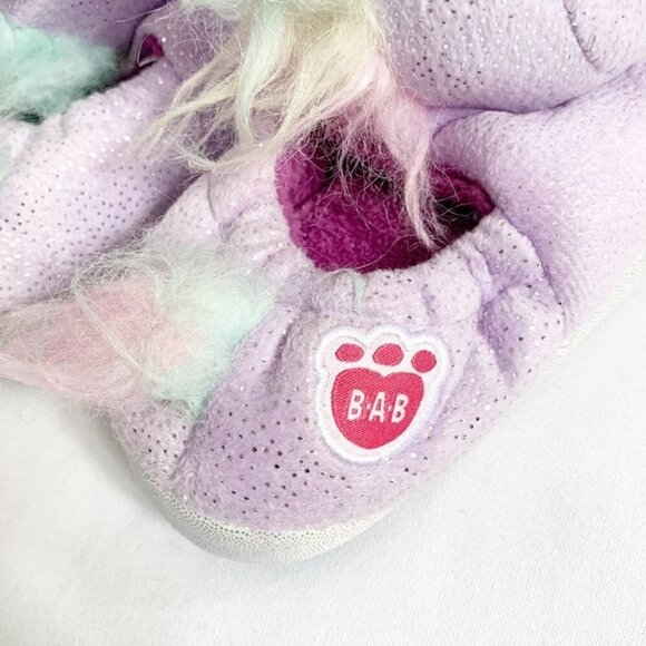 5/$25 NWOT Build a bear purple unicorn house slippers booties - small‎ (10-11) - Picture 4 of 6